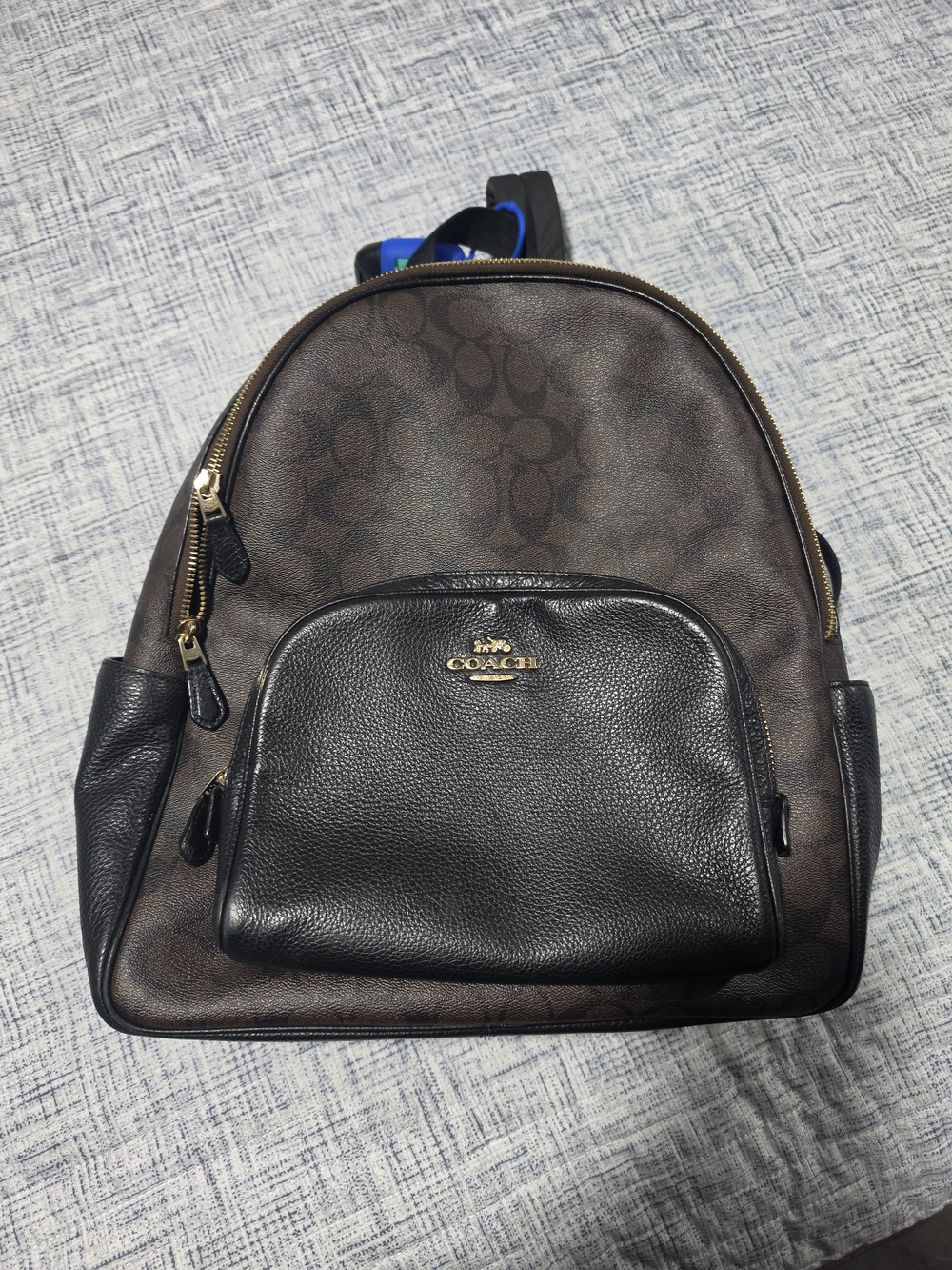 Coach Men’s Brown & Black Signature Backpack